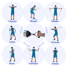 Cargar imagen en el visor de la galería, Kit de Bandas Elásticas de Musculación y Fitness